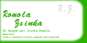 romola zsinka business card